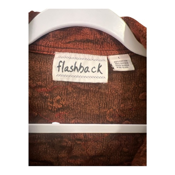 Flashback Embroidered Crochet Western Burnout Blazer Size Large RG1 - Picture 2 of 5